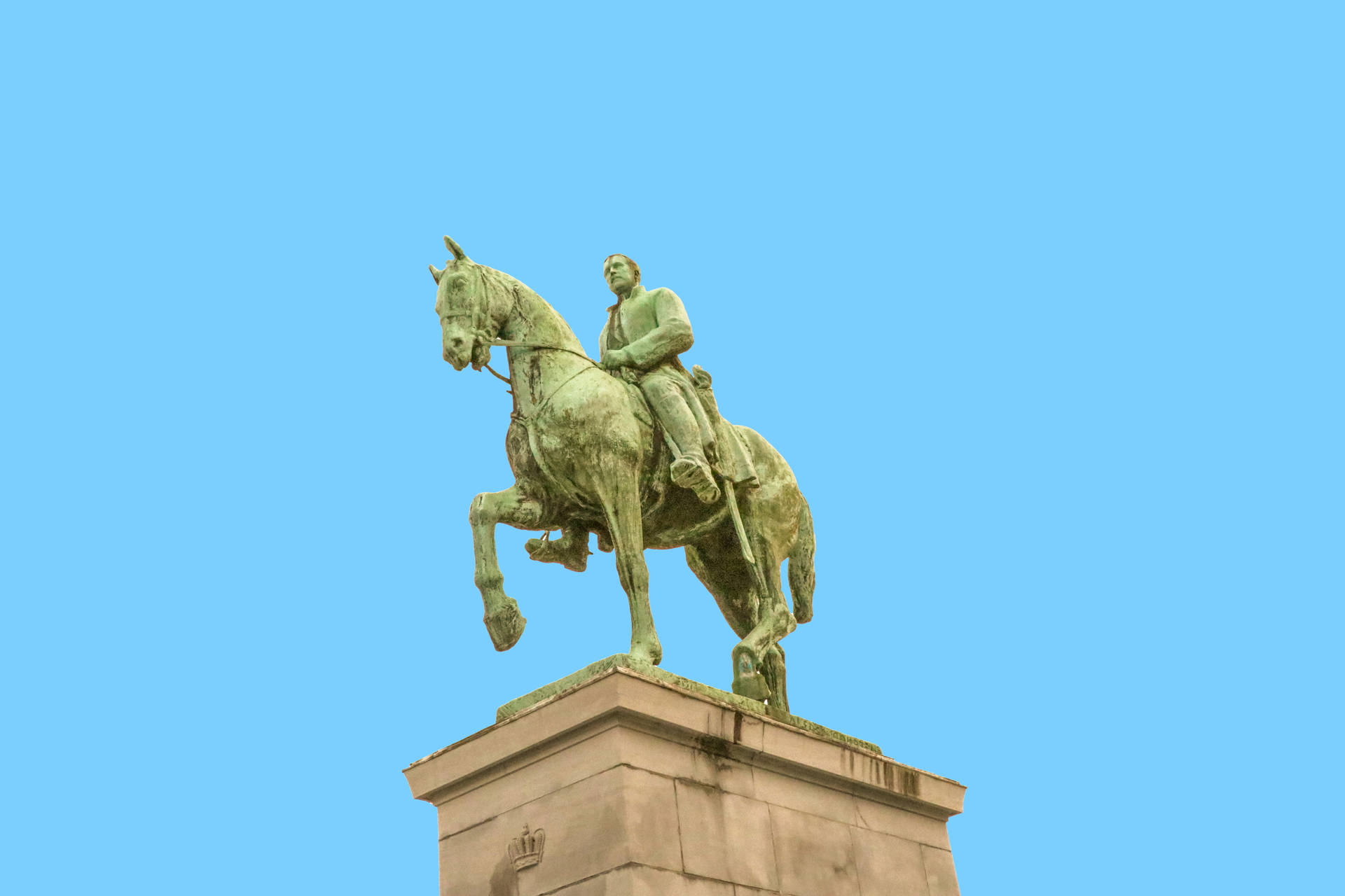 Belgium Equestrian Statue Background