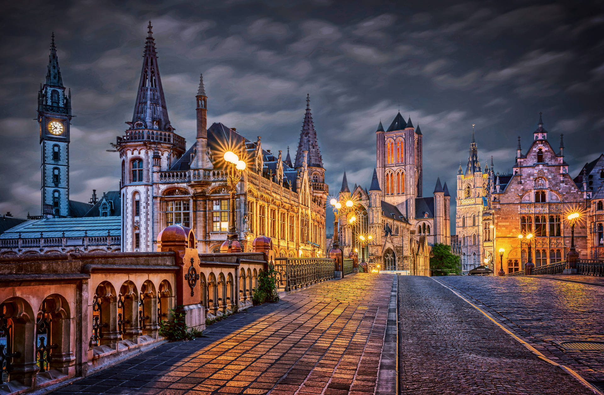 Belgium Medieval Buildings Background