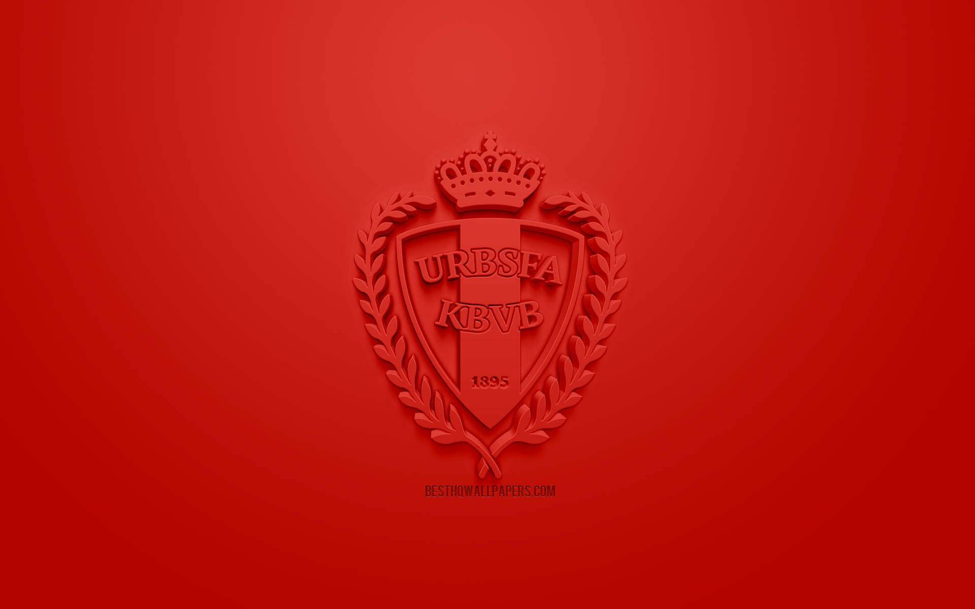 Belgium National Football Team Red Emblem Background