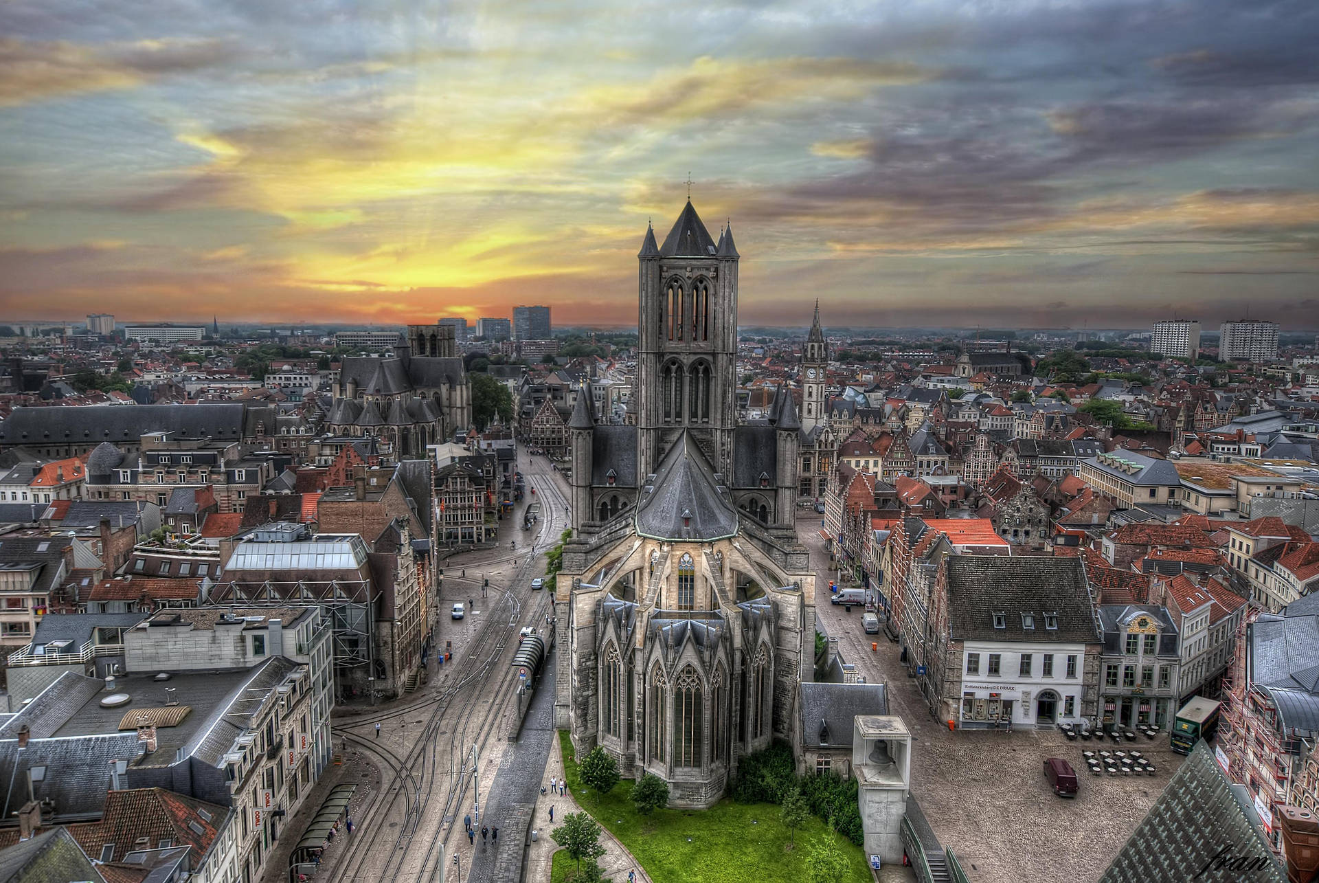 Belgium Saint Nicholas' Church Background