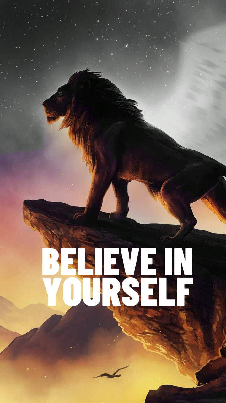 Believe Lion Phone Background