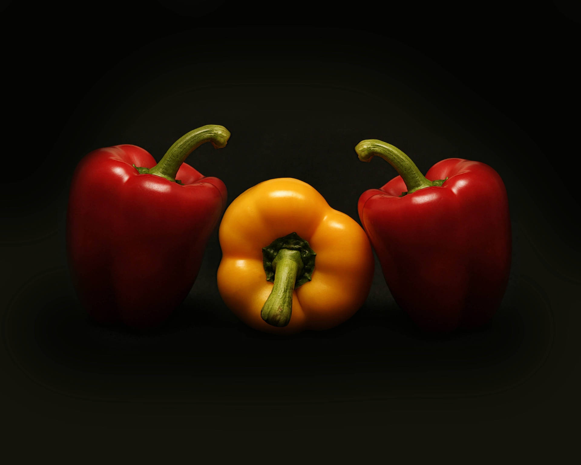 Bell Pepper Fruits Dark Aesthetic Background