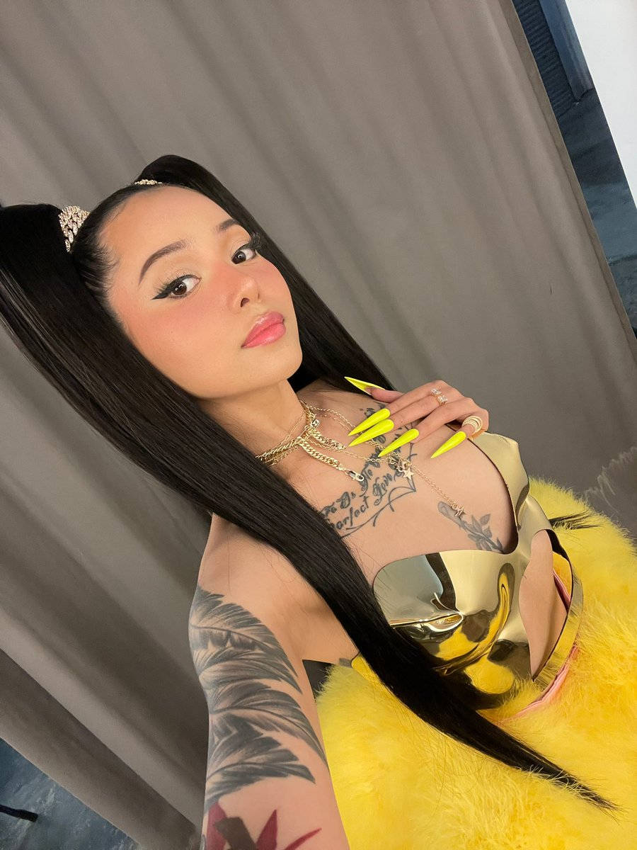 Bella Poarch In Yellow Outfit Selfie