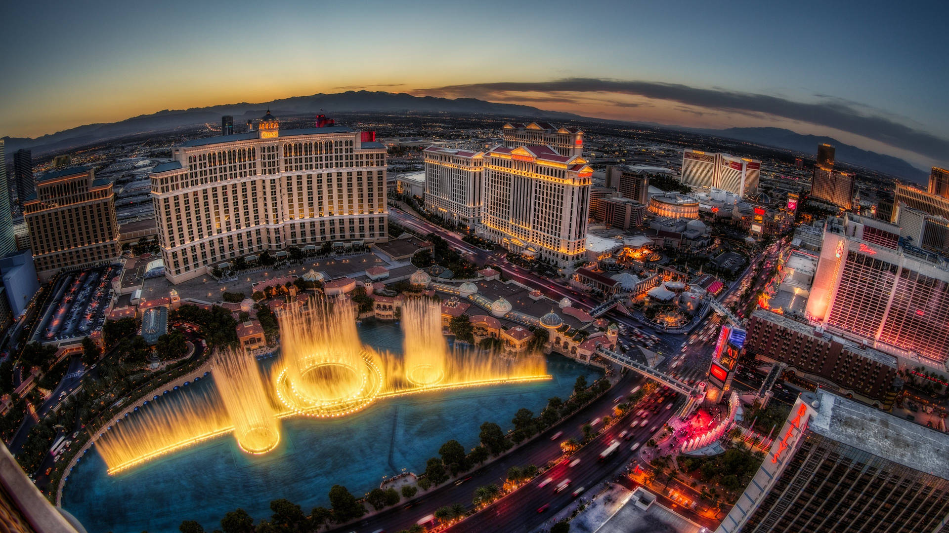 Bellagio Fountain Vegas 4k Background