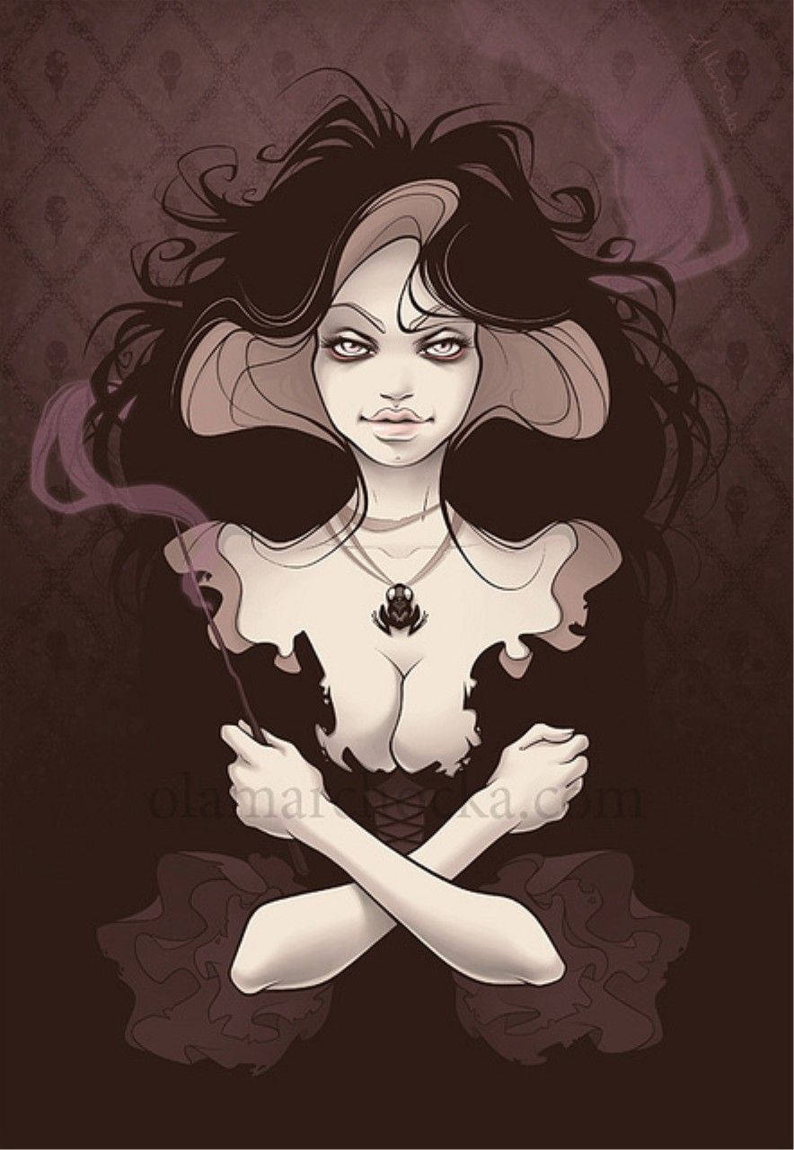 Bellatrix Lestrange Illustration Art Background