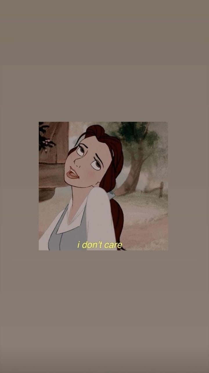 Belle I Don't Care In Brown Background