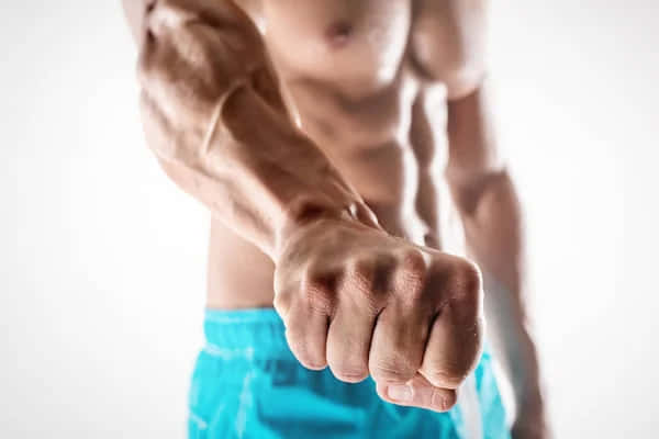 Belligerent Fist With Veins Background