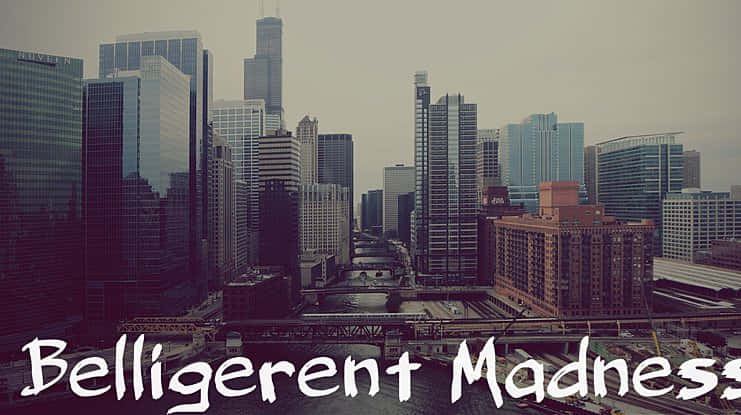 Belligerent Madness Font Background