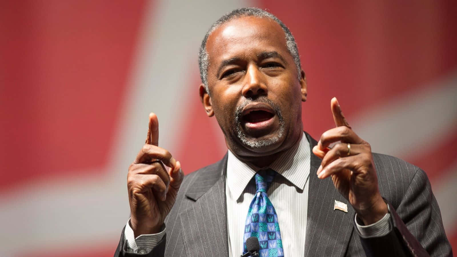 Ben Carson Emphasizing Point With Hand Gestures