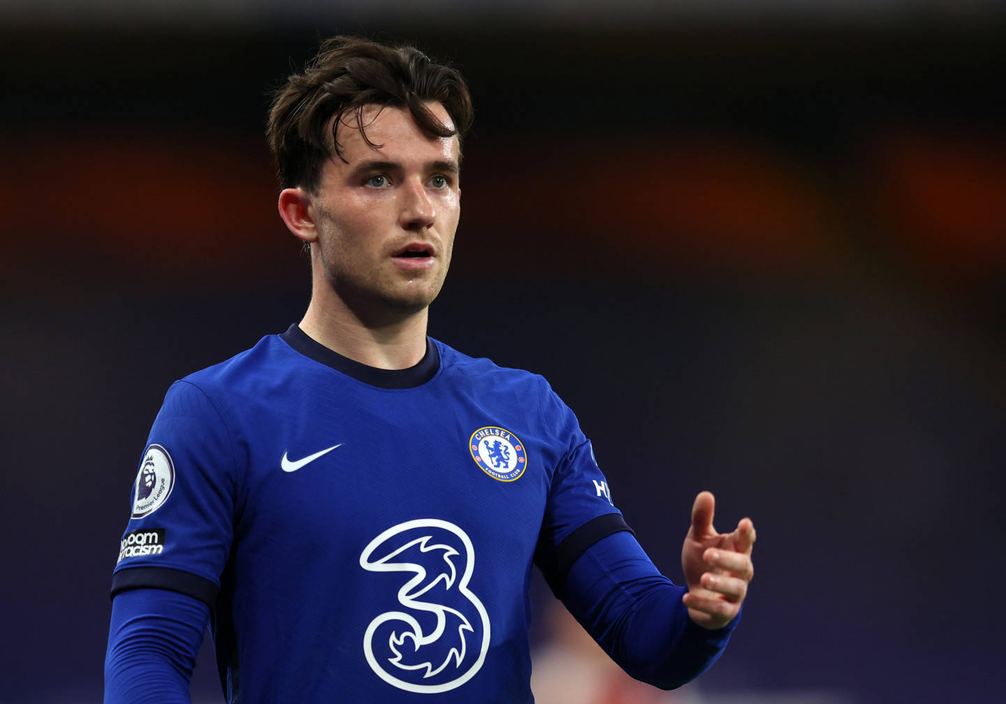 Ben Chilwell During Match Up-close Background