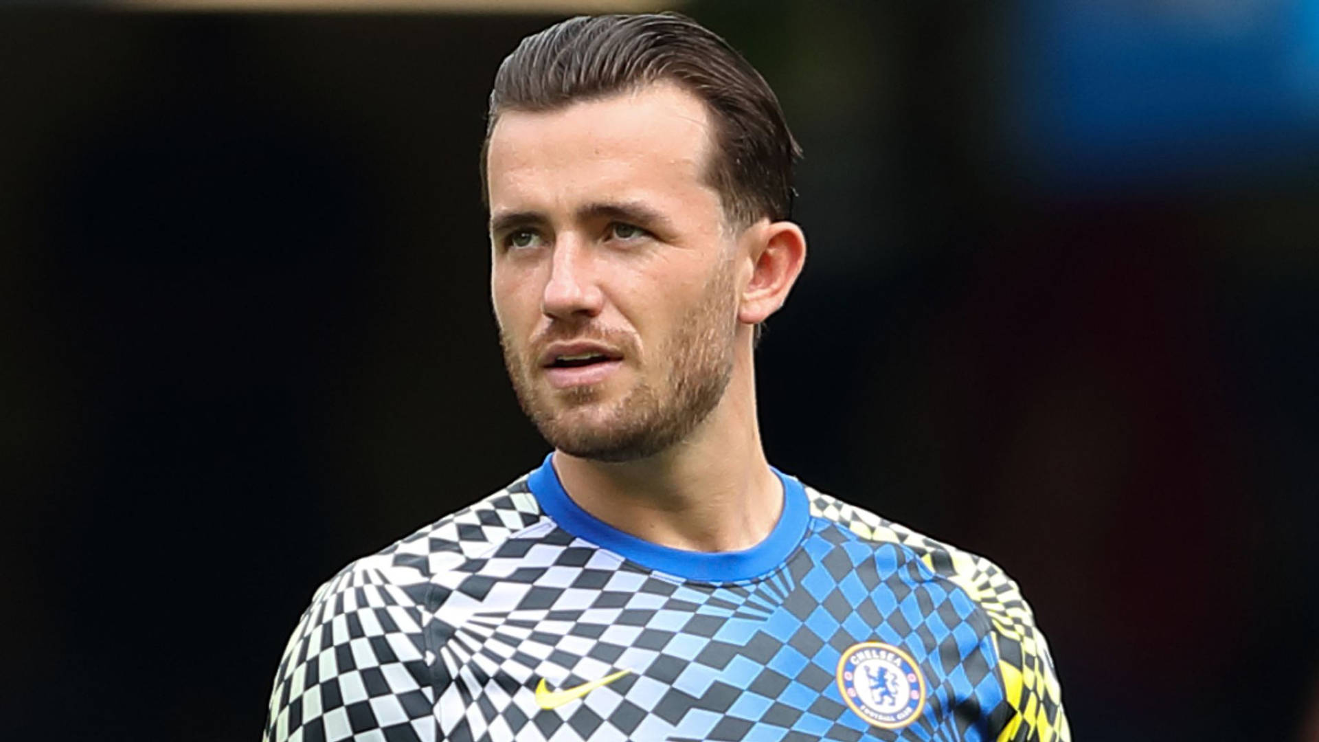 Ben Chilwell Posing In A Stylish Checkered Shirt