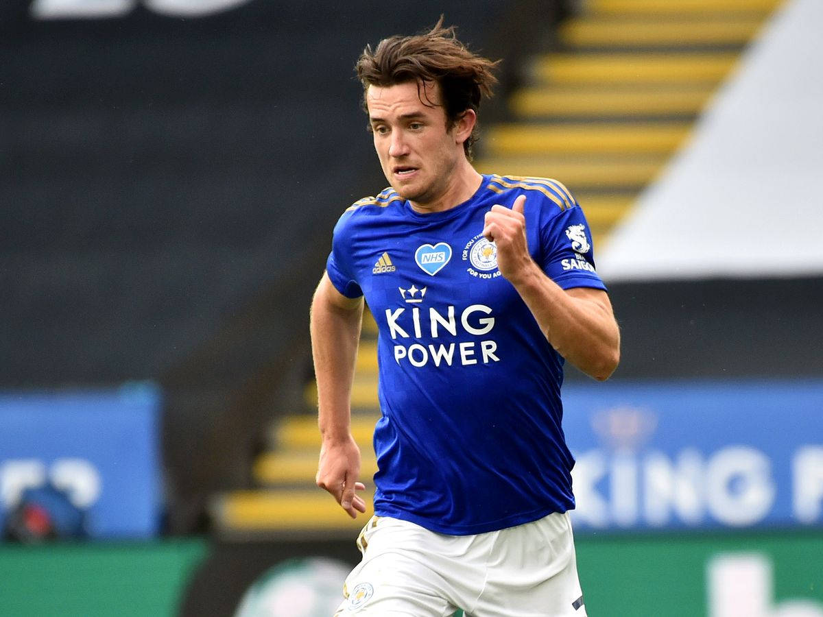 Ben Chilwell Running On The Field Background