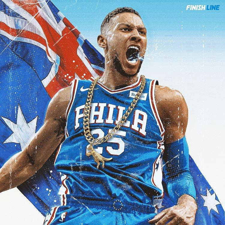 Ben Simmons Australian Flag Background
