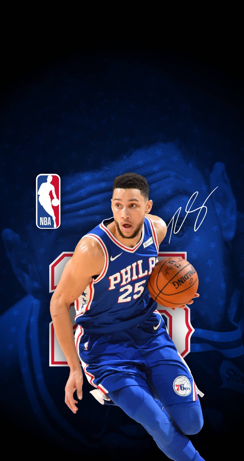 Ben Simmons Famous Nba Player Background