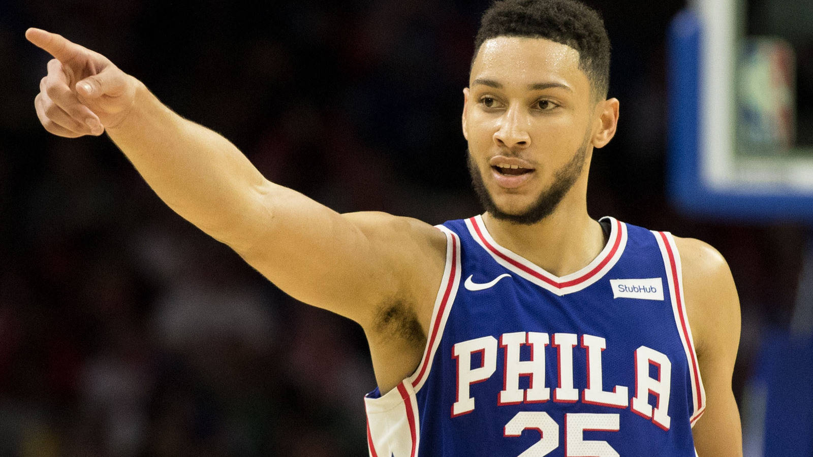 Ben Simmons Pointing Background