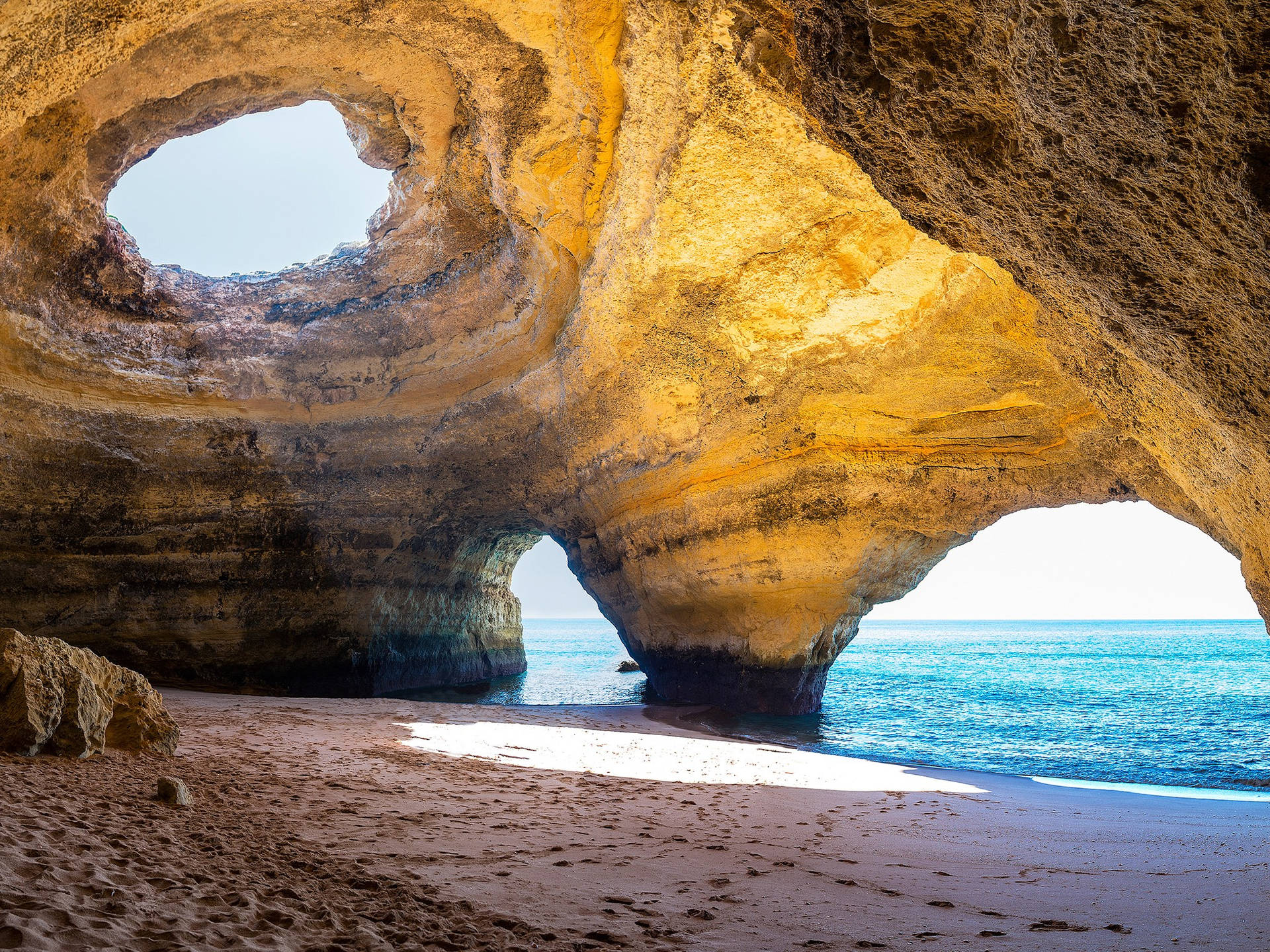 Benagil Sea Cave Portugal Background