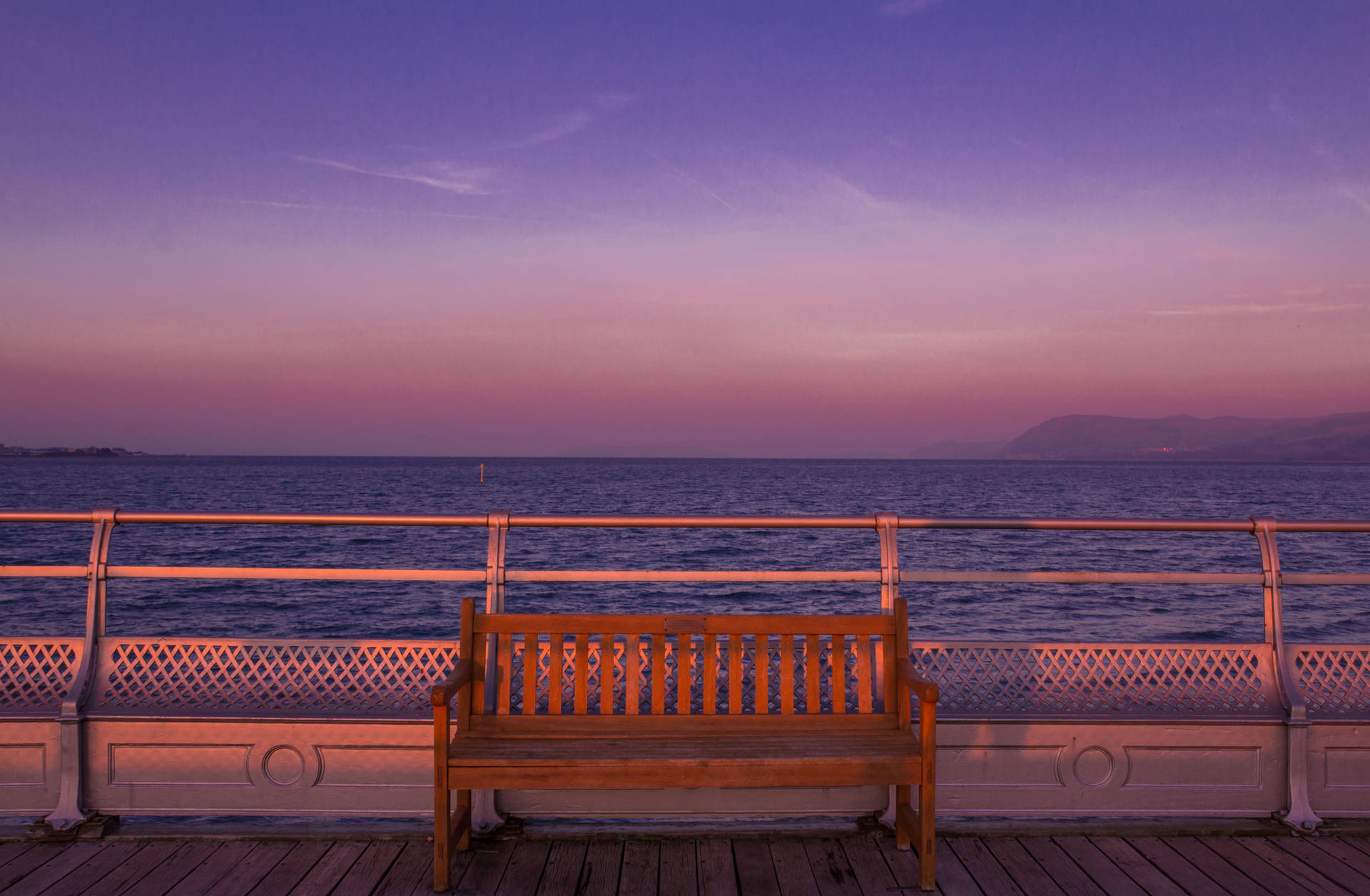 Bench On Bridge Background