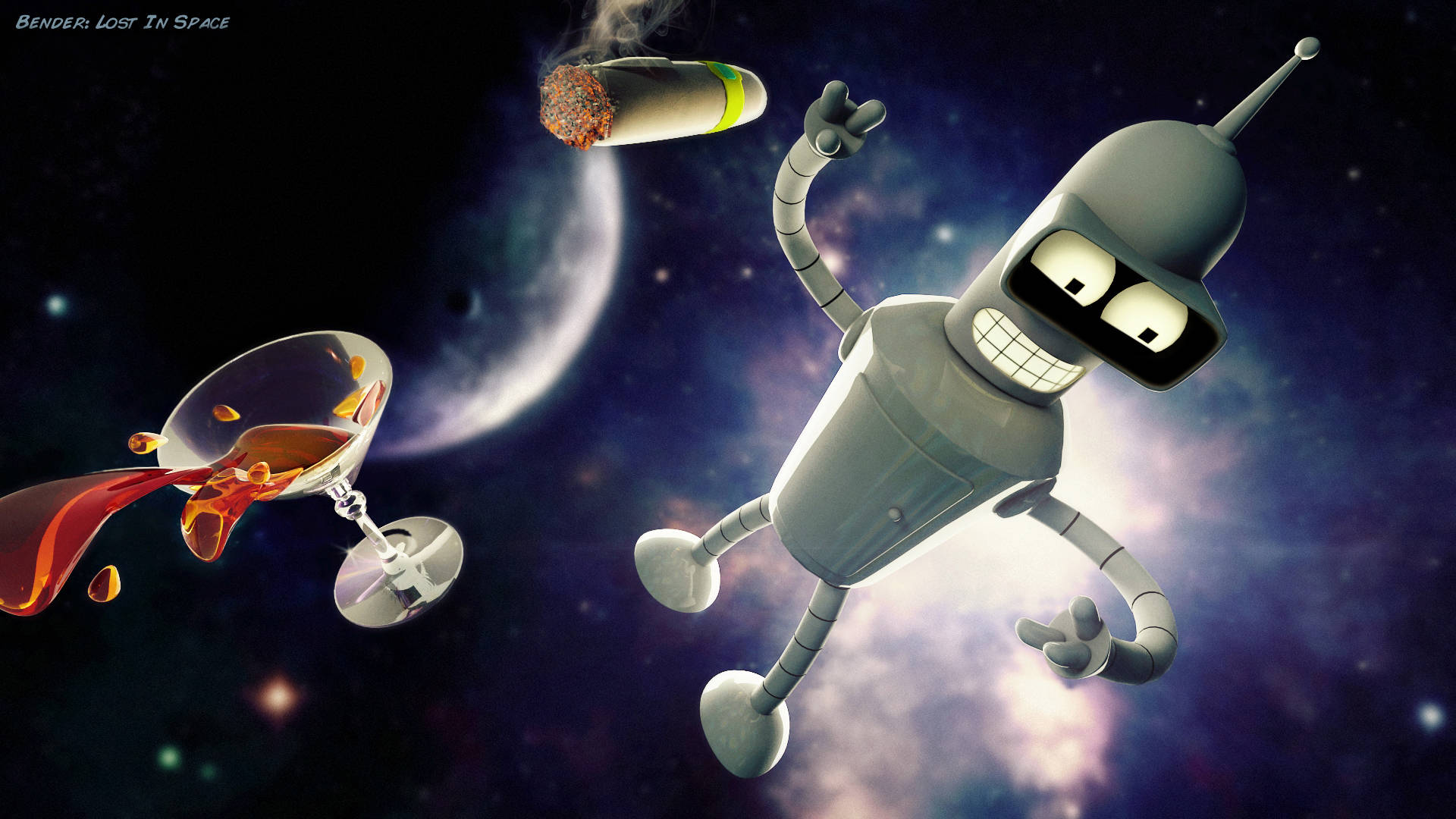 Bender In Space Futurama Background