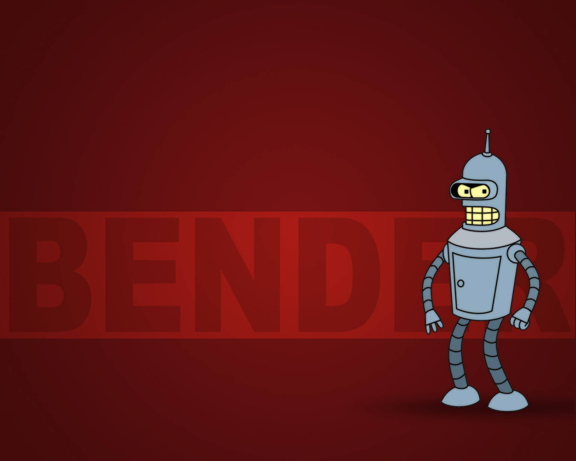 Bender, The Iconic Futurama Robot In Action Background
