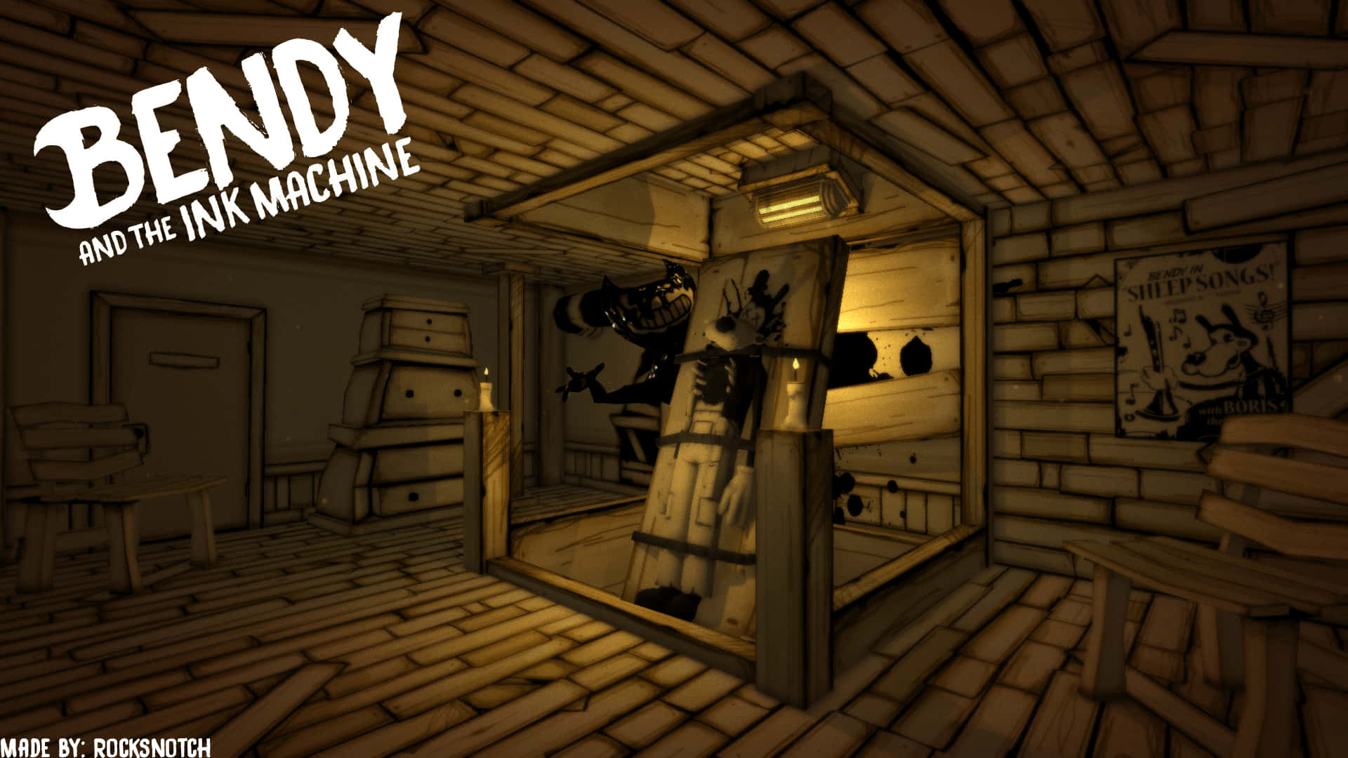 Bendy And The Ink Machine Ink Demon Room Background