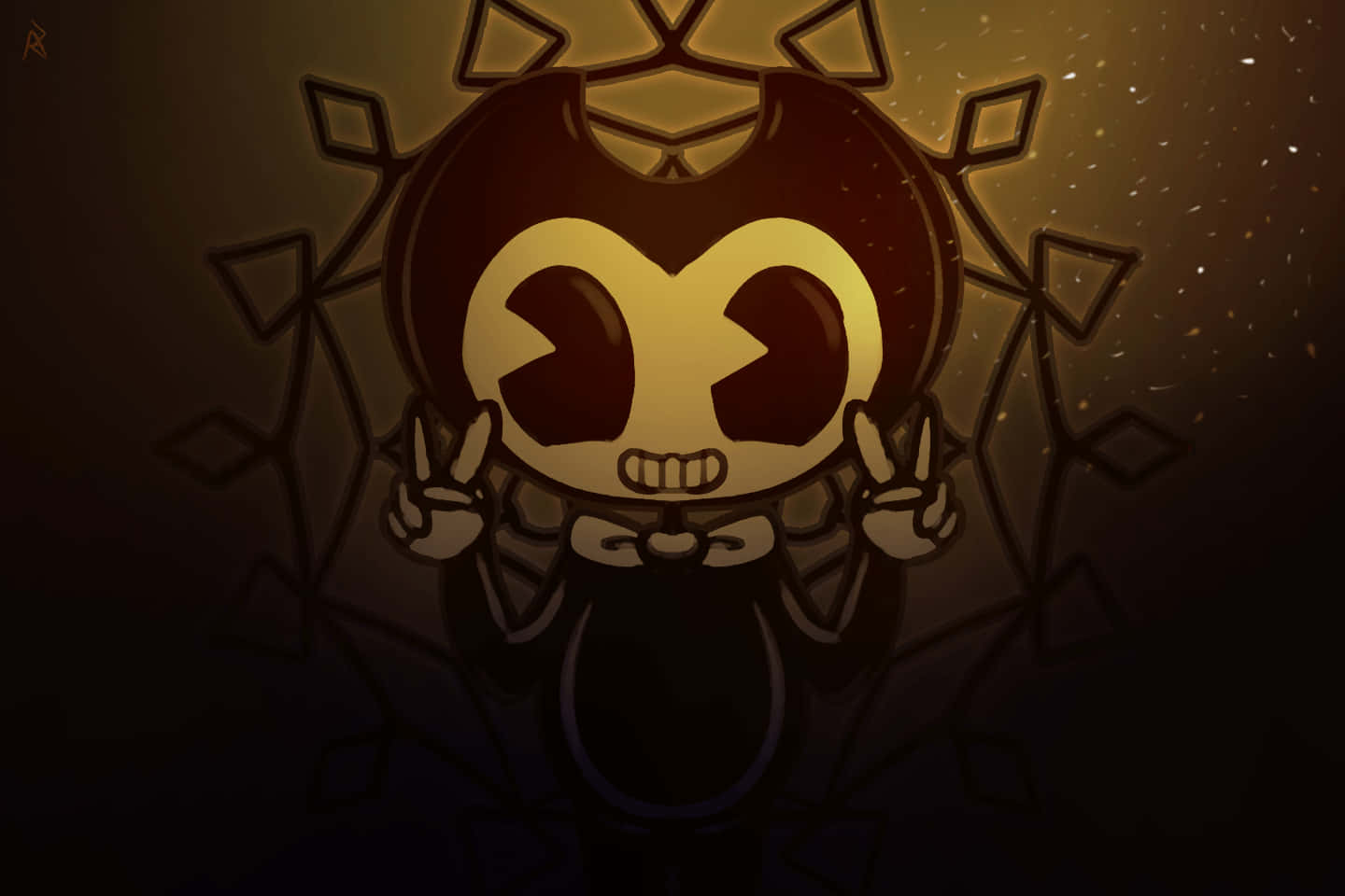 Bendy And The Ink Machine Peace Sign Background