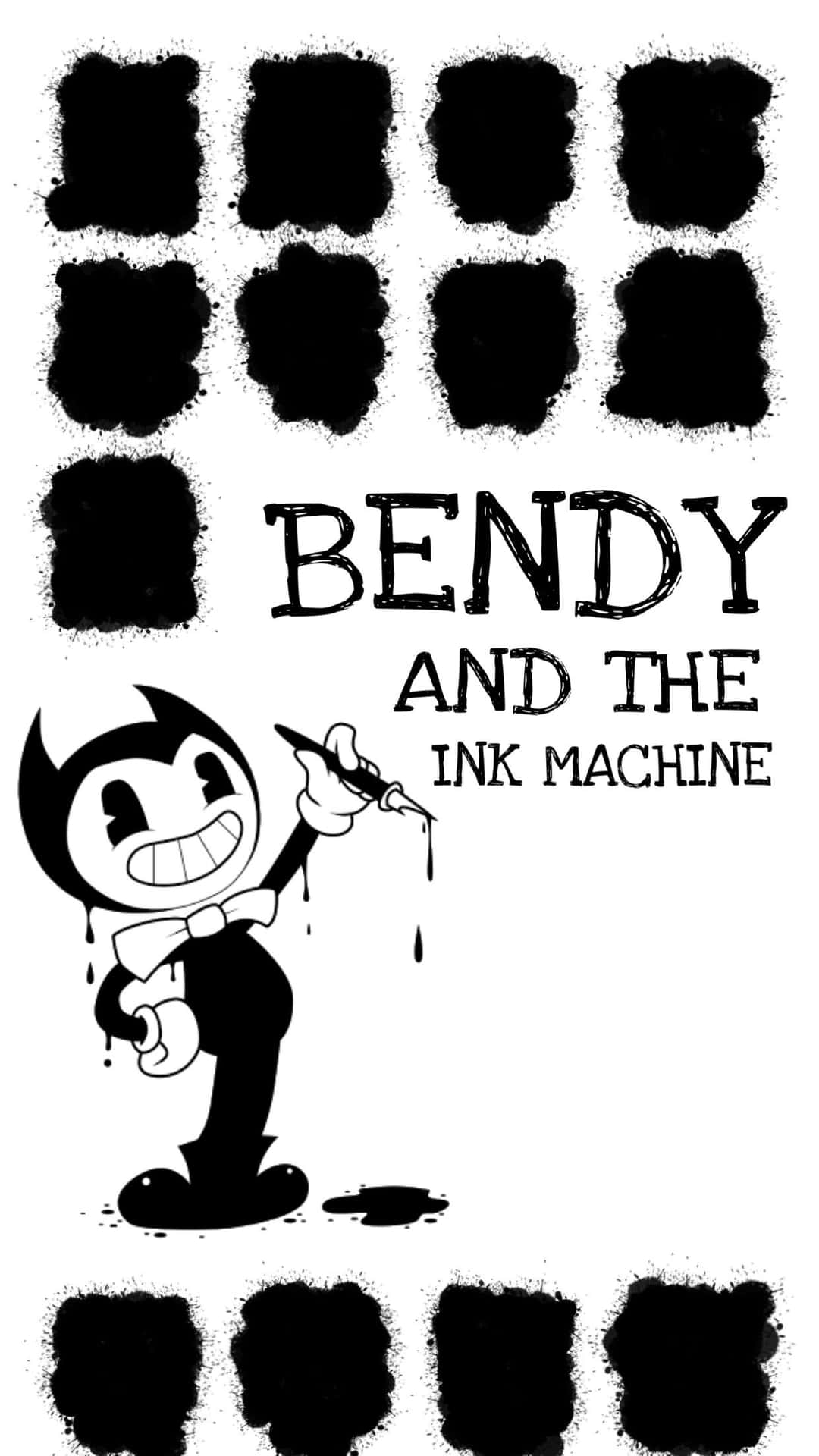 Bendy Strikes A Pose In An Ink-filled World Background