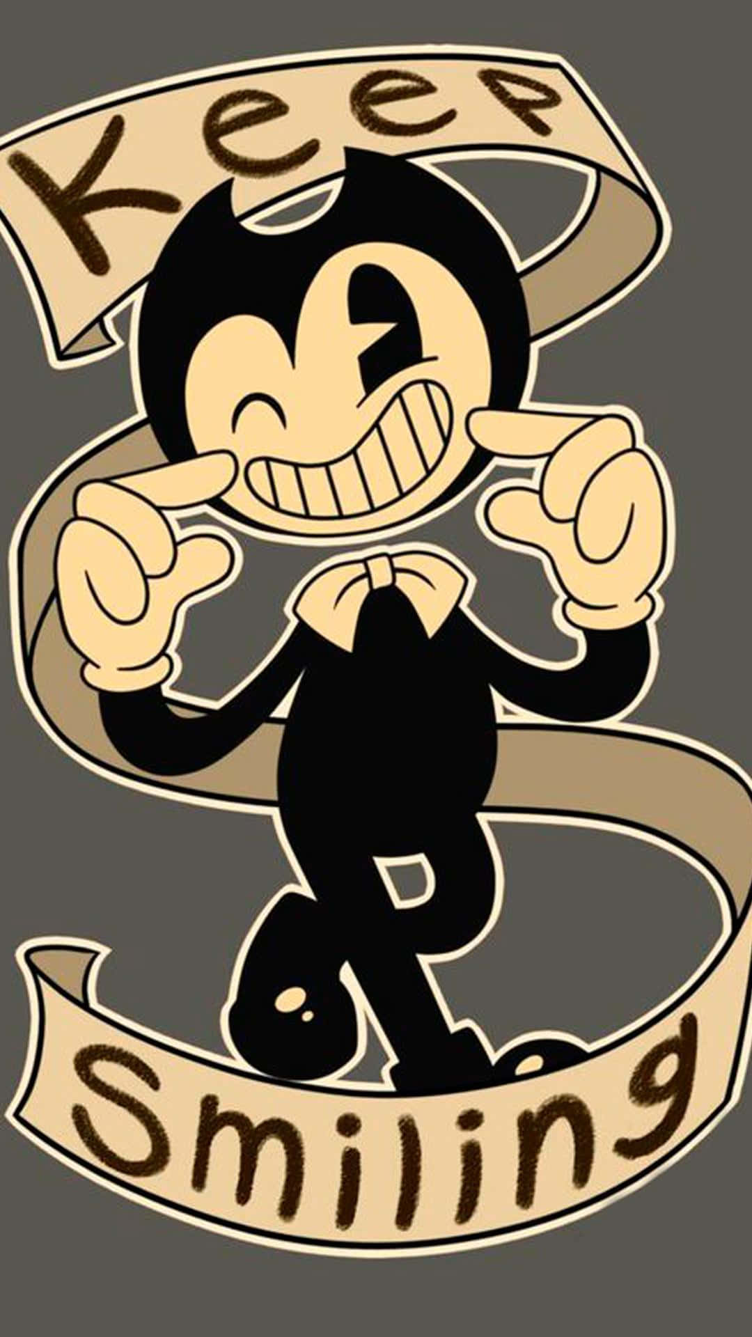 Bendy Wallpaper With Sinister Grin Background