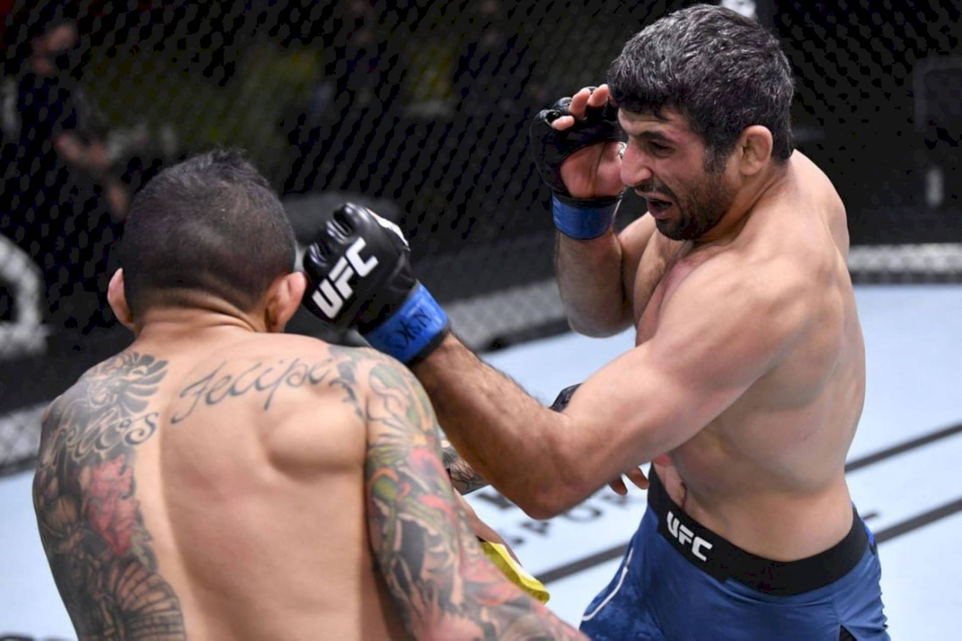 Beneil Dariush Punching Opponent Background