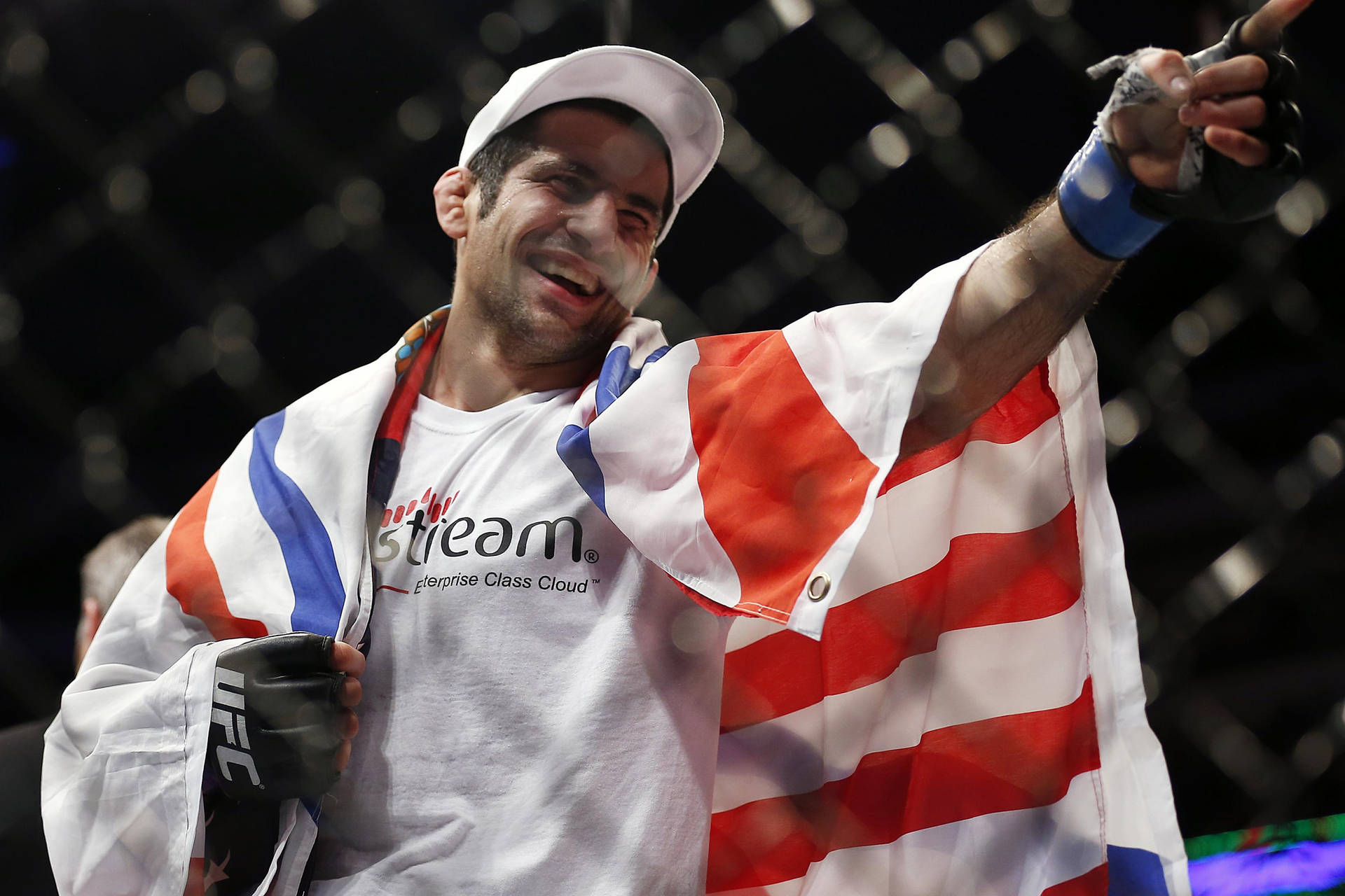 Beneil Dariush With Flag Background