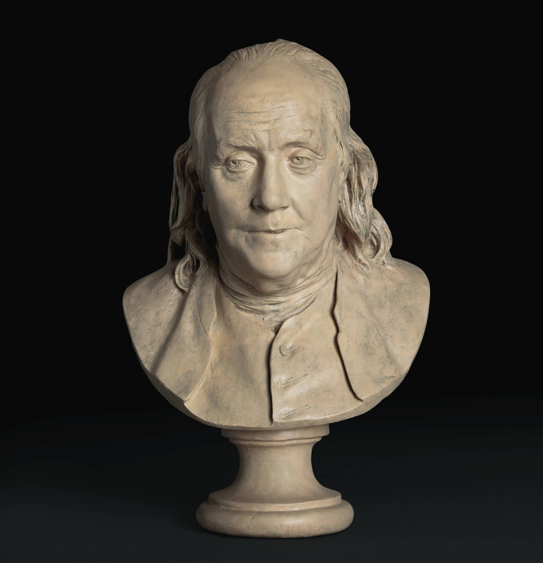 Benjamin Franklin Bust Sculpture Background