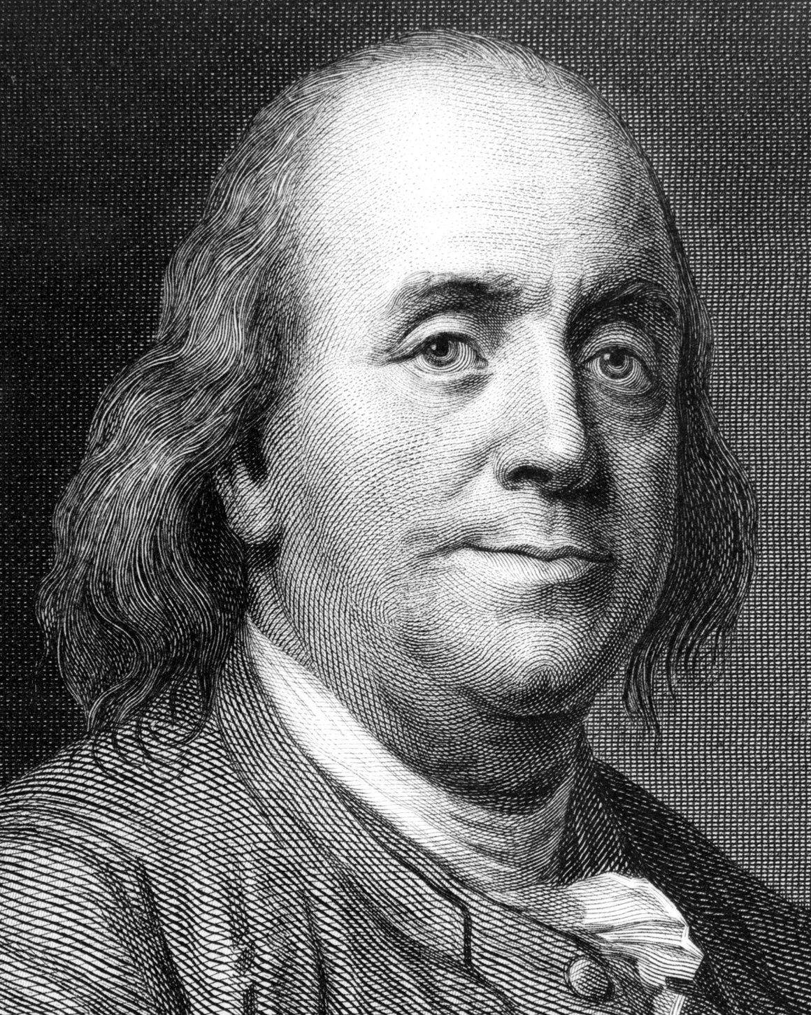 Benjamin Franklin Crosshatch Art Background