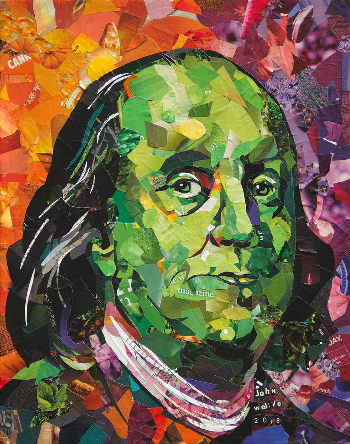 Benjamin Franklin - Mosaic Art Envisaged In Paper Background