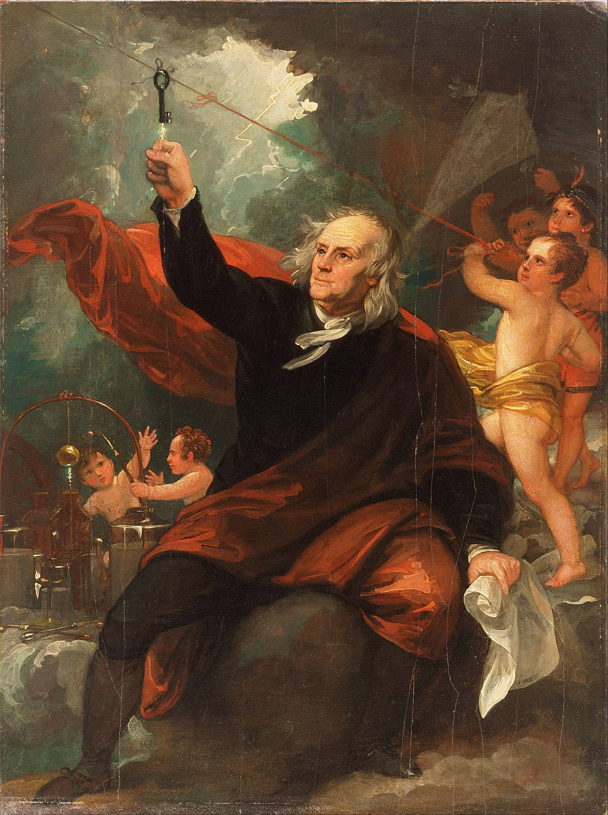 Benjamin Franklin Painting With Kids Background