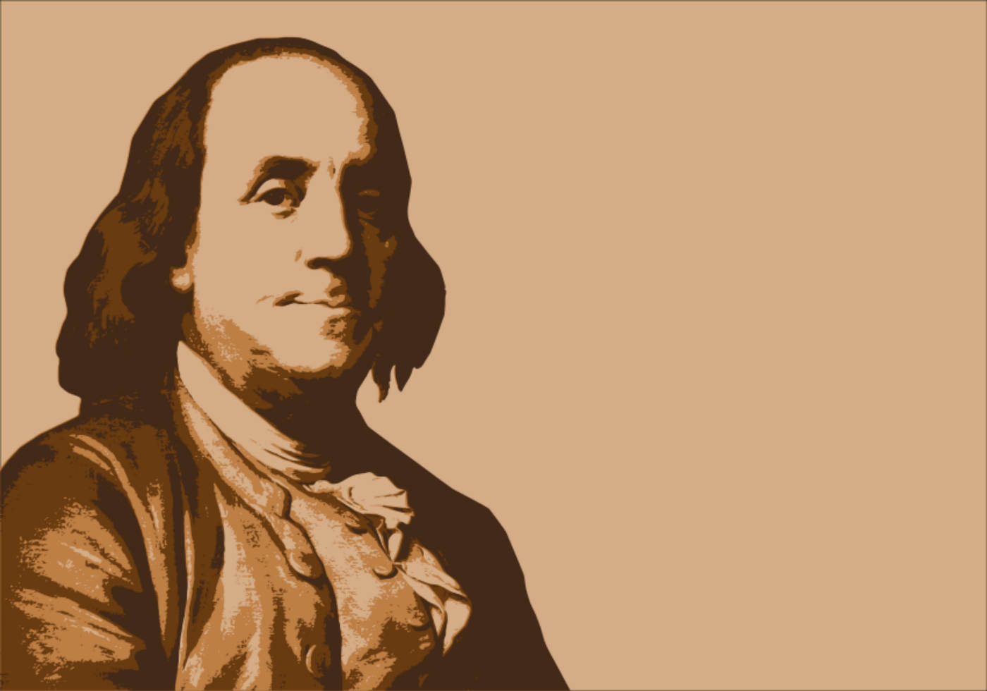 Benjamin Franklin Two-toned Art Background