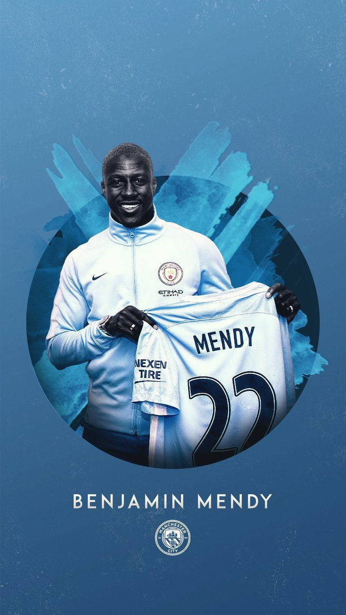 Benjamin Mendy Manchester City Jersey Background