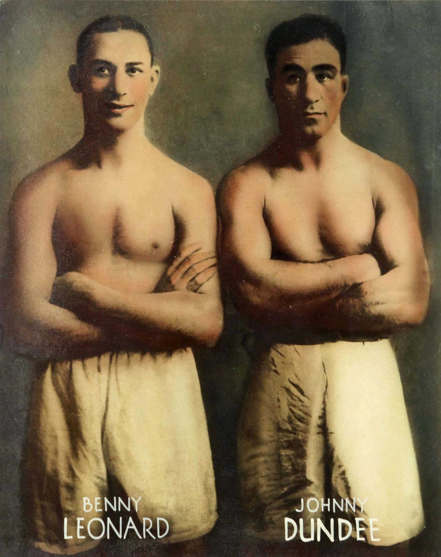 Benny Leonard And Johnny Dundee Side-by-side Photo Background