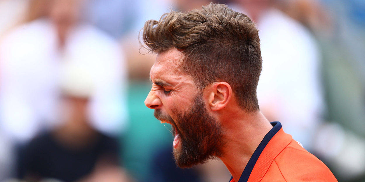 Benoit Paire In Action During A Tennis Match