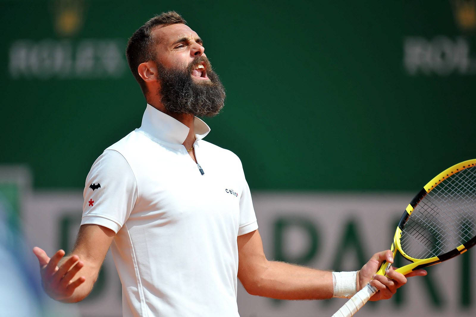 Benoit Paire Shouting With Arms Open Background