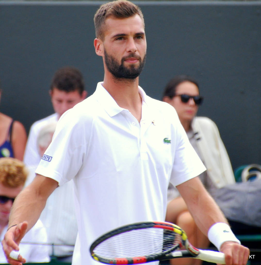 Benoit Paire White Tennis Shirt Background