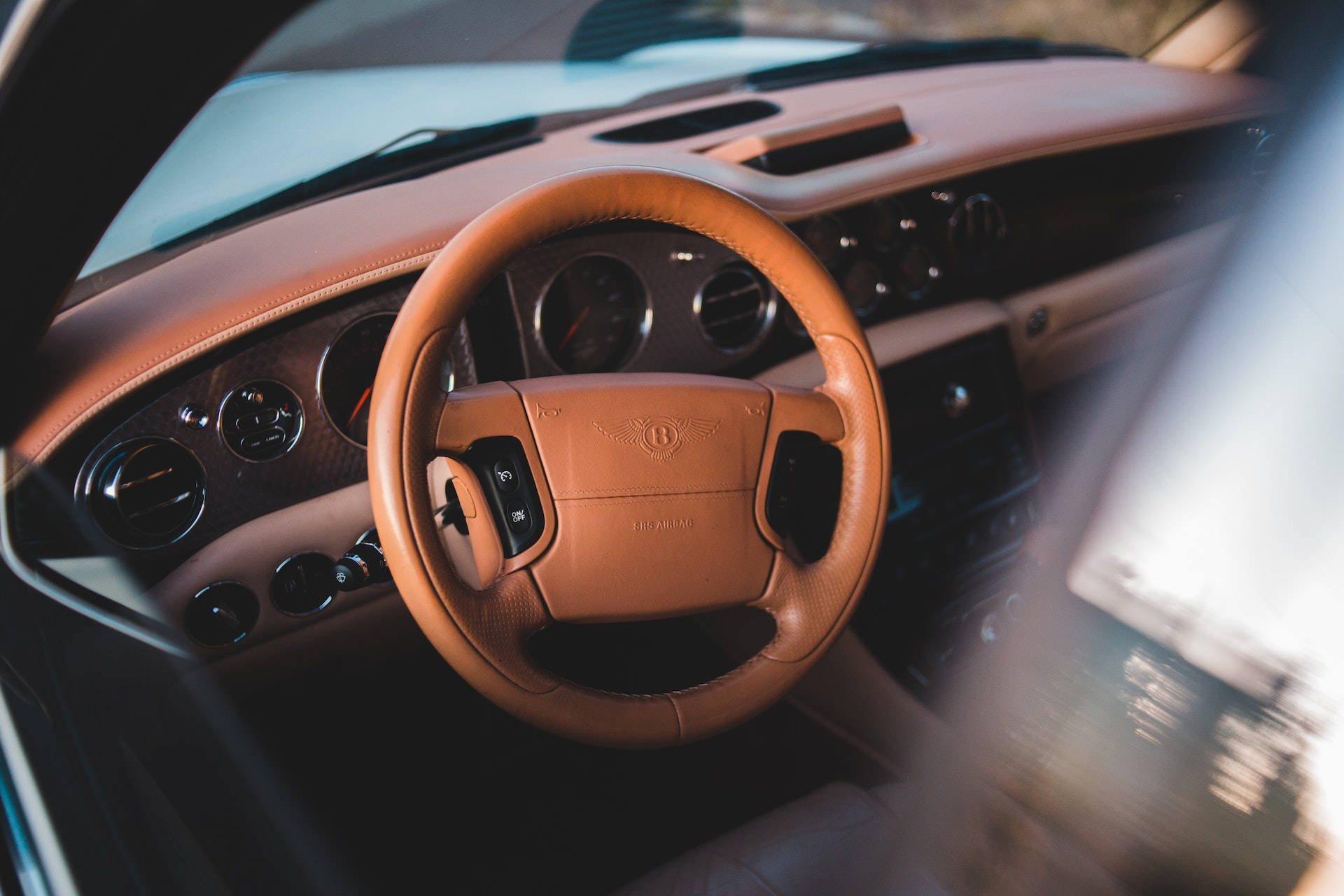 Bentley Cars Leather Steering Wheel