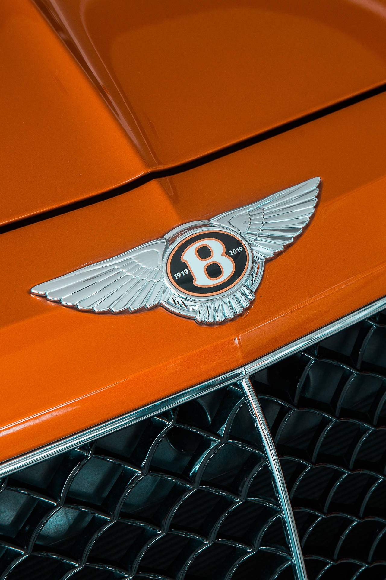 Bentley Cars Logo On Orange Background