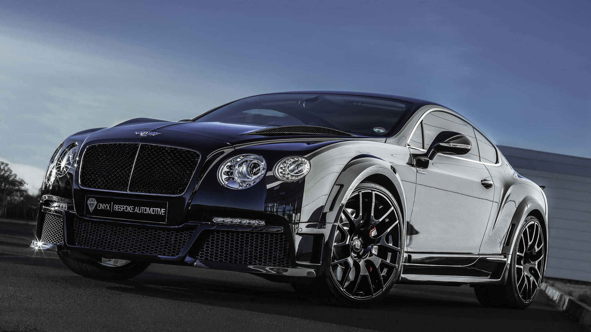 Bentley, Continental, Gt, Onyx, Tuning, Black, Front Background