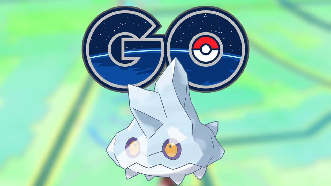 Bergmite With Pokémon Go Text