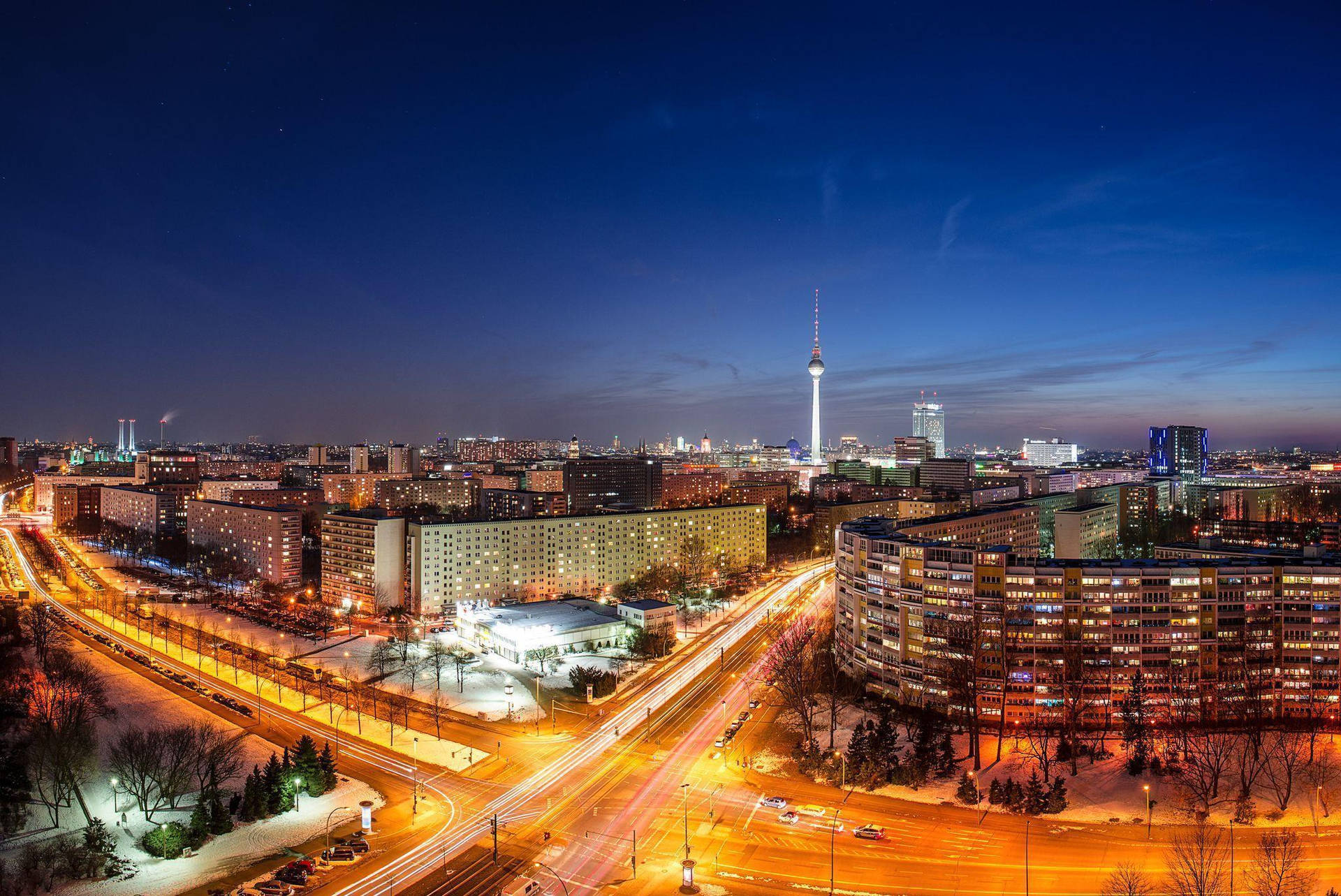 Berlin Aerial City View Background