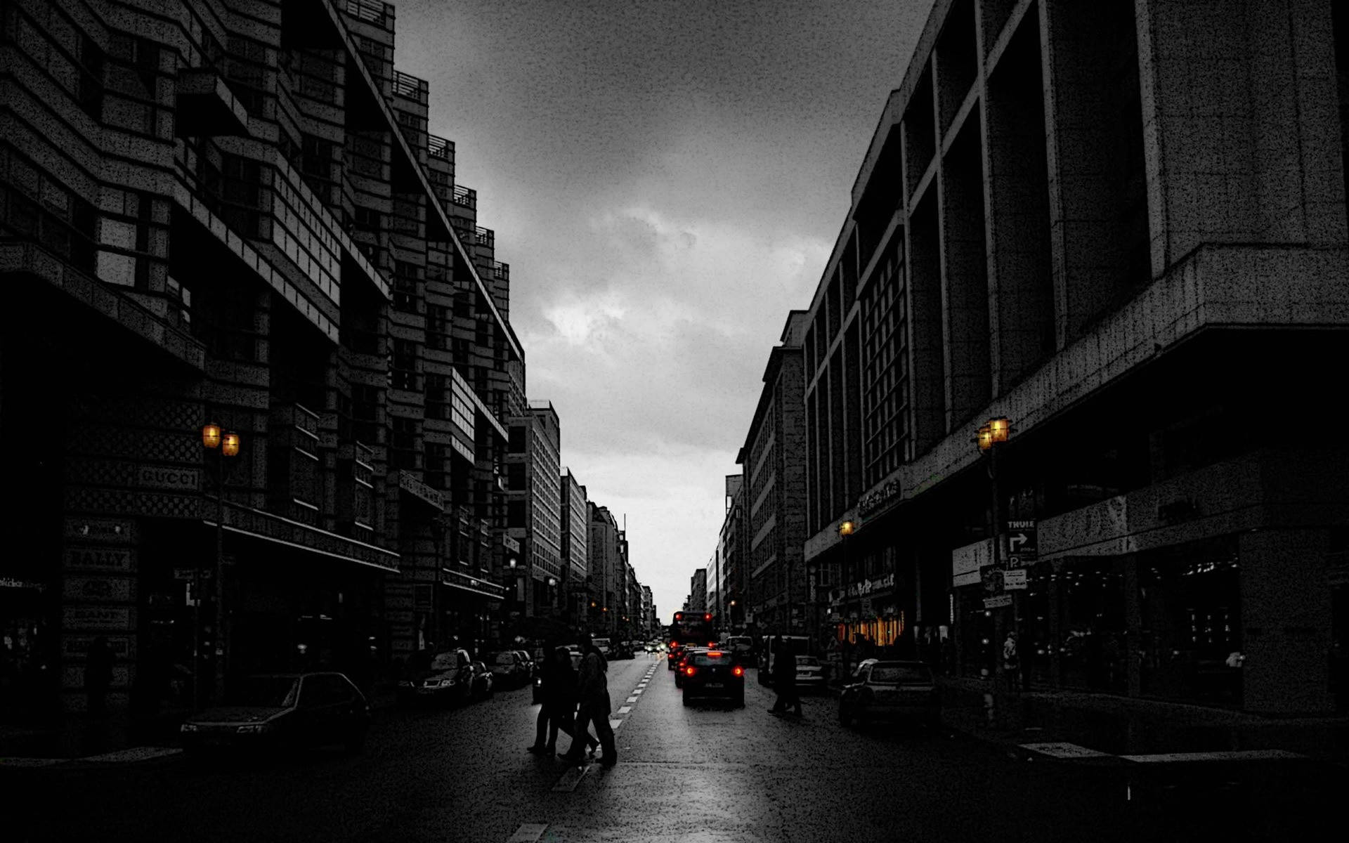 Berlin Dark Street Background