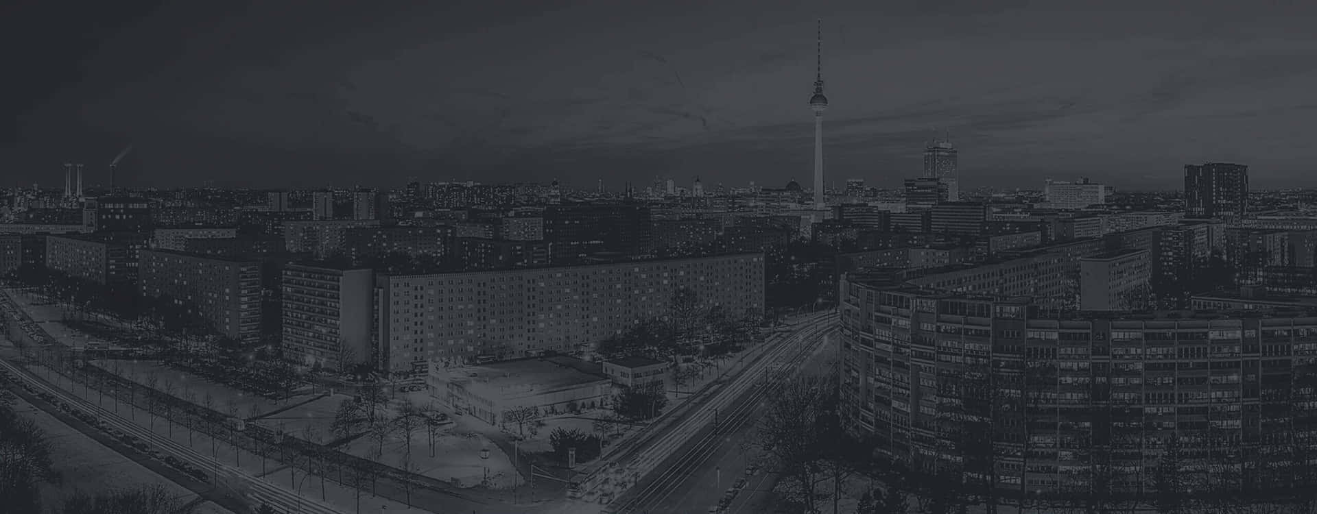 Berlin Skyline At Night With The Words Berlin Tv Tower Background