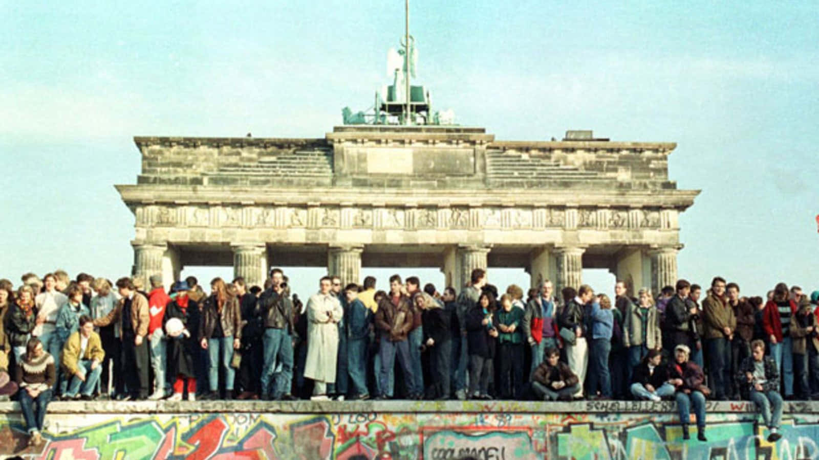 Berlin Wall During Cold War Background
