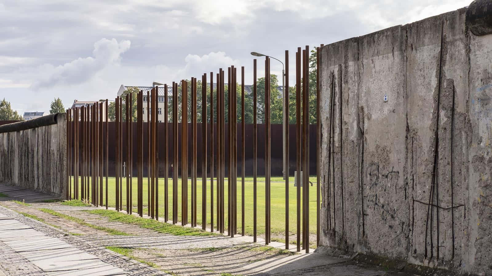 Berlin Wall Memorial Park In Daylight Background