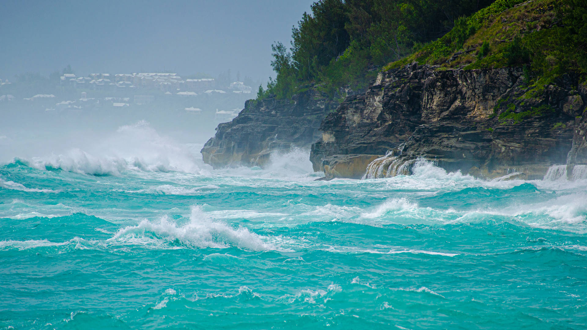 Bermuda Waves Background