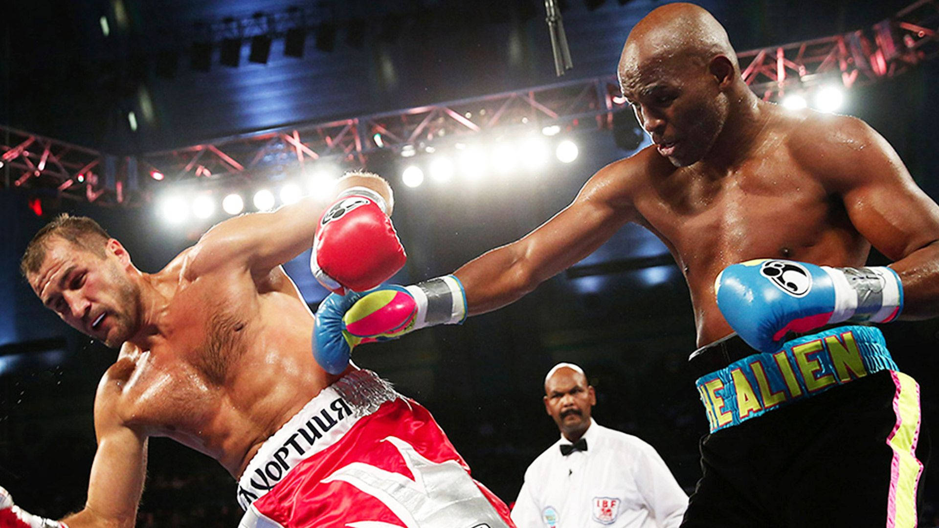 Bernard Hopkins Hitting His Opponent